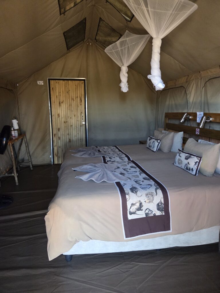 Unit with bathroom door
